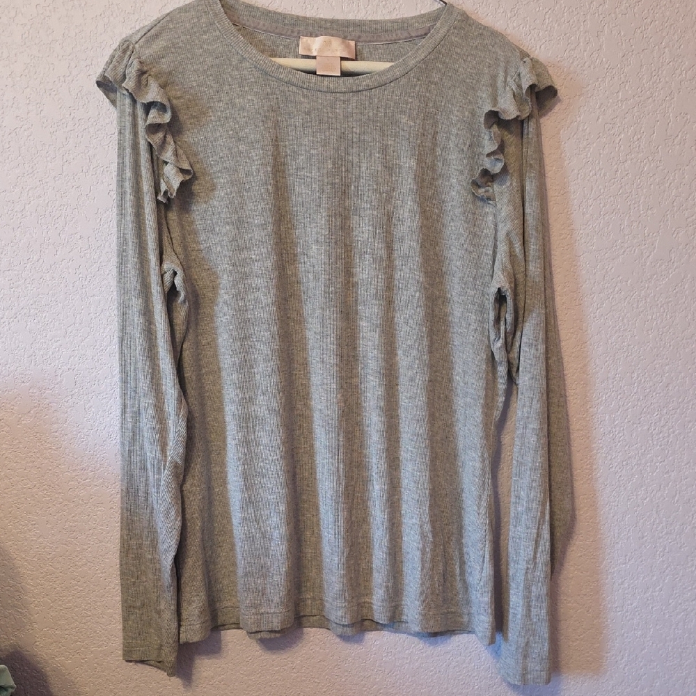 Rachel Parcell Light Gray Knit Top
